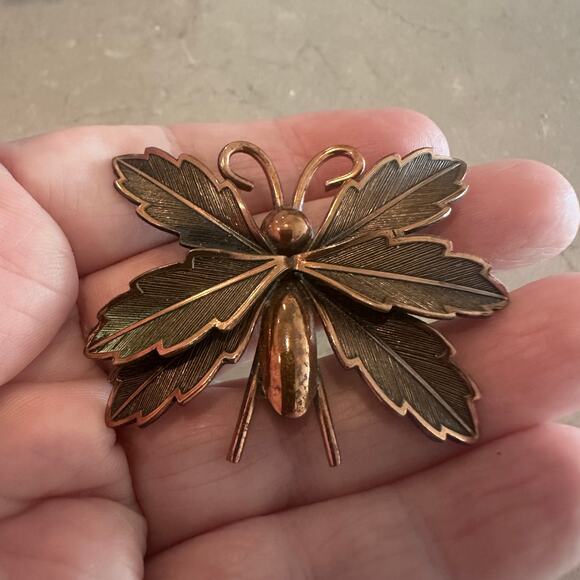 Vintage 1950s Copper Butterlfy/Moth Brooch/Pin-Bell Trading Post - Picture 4 of 6